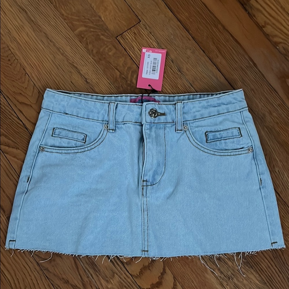 Light Blue Denim Skirt